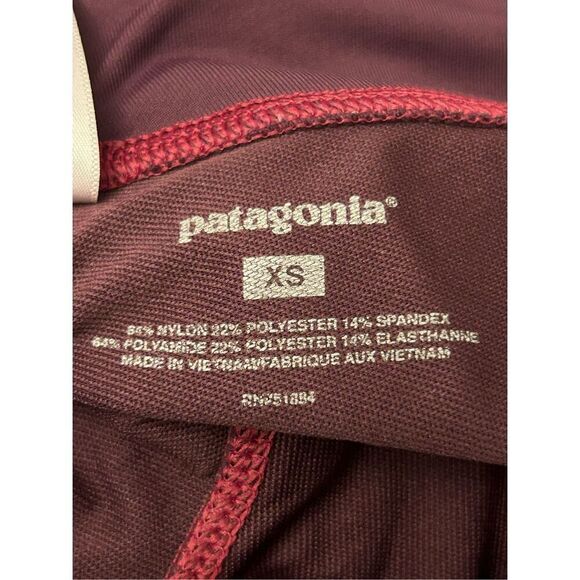 Patagonia Women's Speedwork Tights Plum Size  Extra Small XS Reflective Mesh - Picture 5 of 8